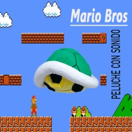 Peluche con Sonido Mario Bross Diseño Caparazón Verde