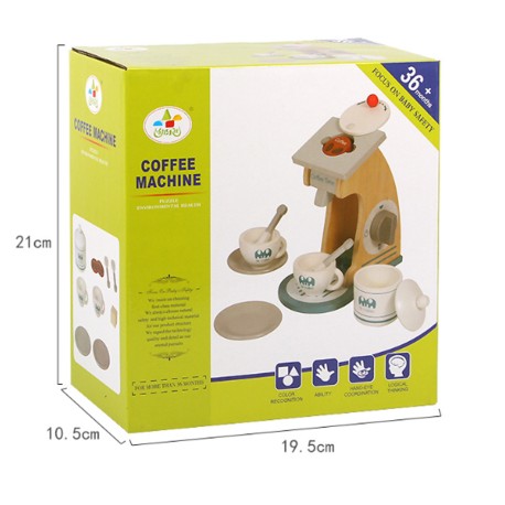 Cafetera de Madera Juguete Infantil con Accesorios