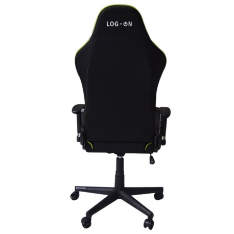 Silla Gamer de Tela Ajustable Negro/Verde Log-On