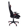Silla Gamer Ergonómica con Reposa Pies Negro Con Rojo