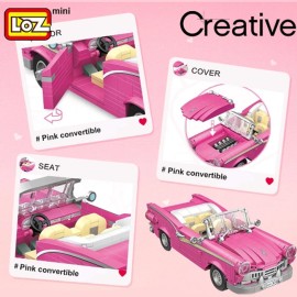 Mini Bloques Armables Cabriolet Rosa