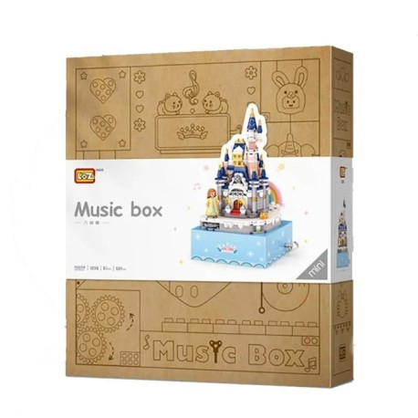 Mini Bloques Armables Castillo Caja Musical