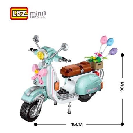 Mini Bloques Armables  Motoneta Scooter Floral