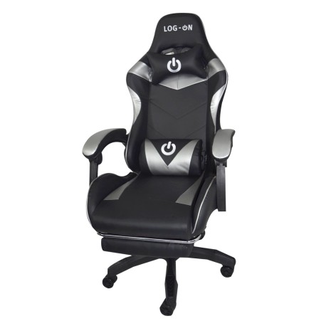 Silla Reclinable Ergonómica Gamer Gris Log-On