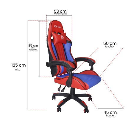 Silla Reclinable Ergonómica Gamer Spiderman Log-On