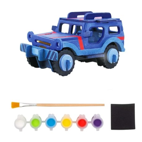 Rompecabezas 3d Jeep para Pintar