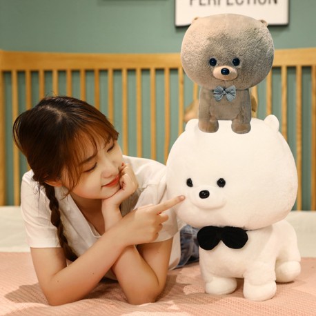 Peluche Diseño Perrito Café con Moño — búsqueda